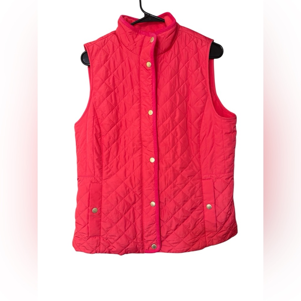 Talbots quilted fleece lined vest Medium